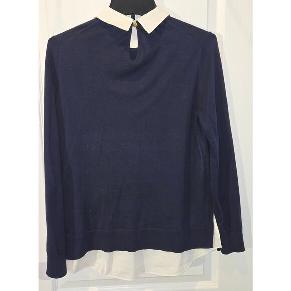 Ted Baker London Toriey shirt faux collar and hem sz 2 - Picture 2 of 6